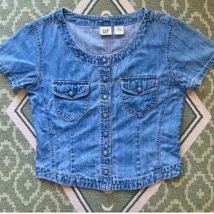 GAP Light Blue Denim Top